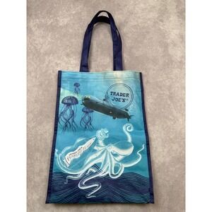 Trader Joe's Reusable Cloth Tote Shopping Bag Ocean Marine Clownfish Scuba Diver